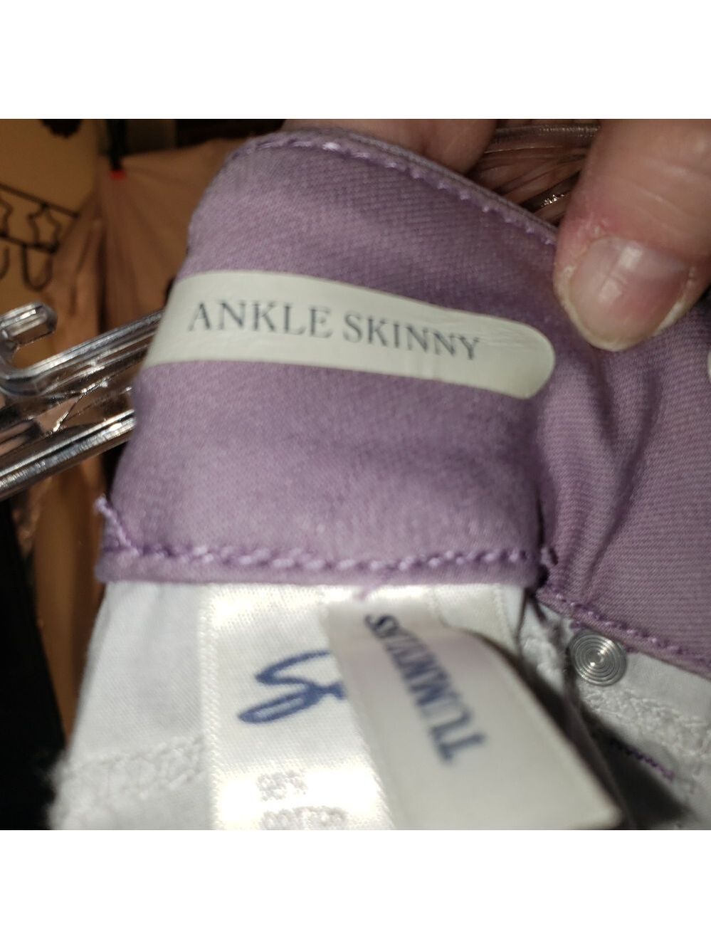 Seven7 Lilac Skinny Ankle Tummyless Denim Pants - 8 - Picture 9 of 9